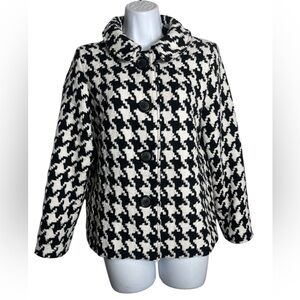 Briggs New York blazer size 8 black & white tweed jacket blazer PERFECT 🖤🤍